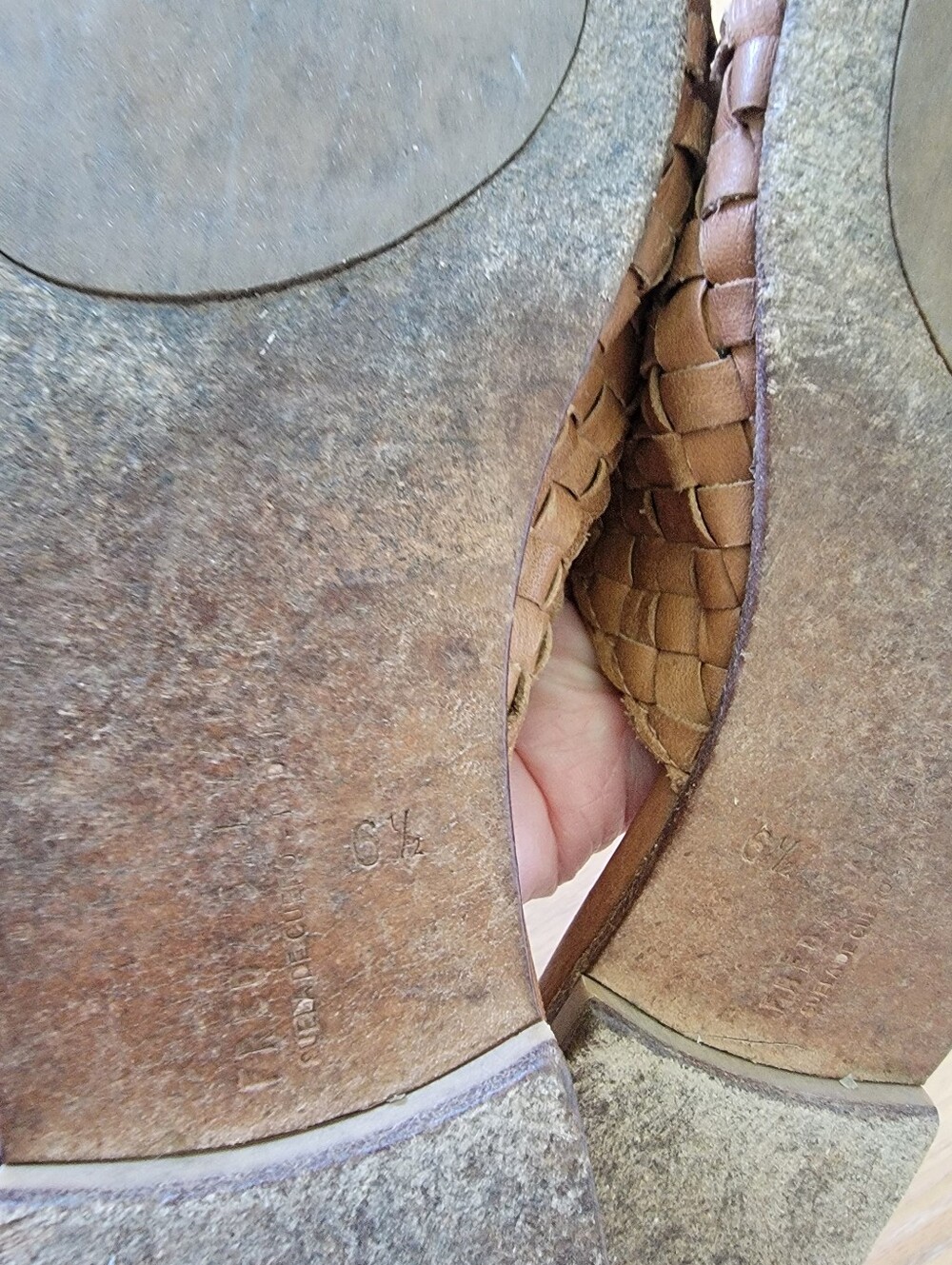 Freda Salvador Woven Slip-On Mules in Brown 6.5 - Picture 3 of 4